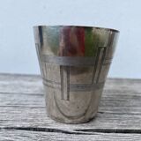 Art Deco silver-plated glass cup