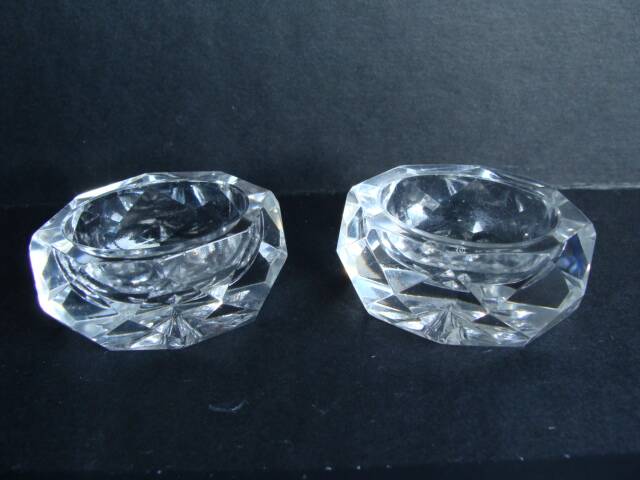 oval crystal salt cellars