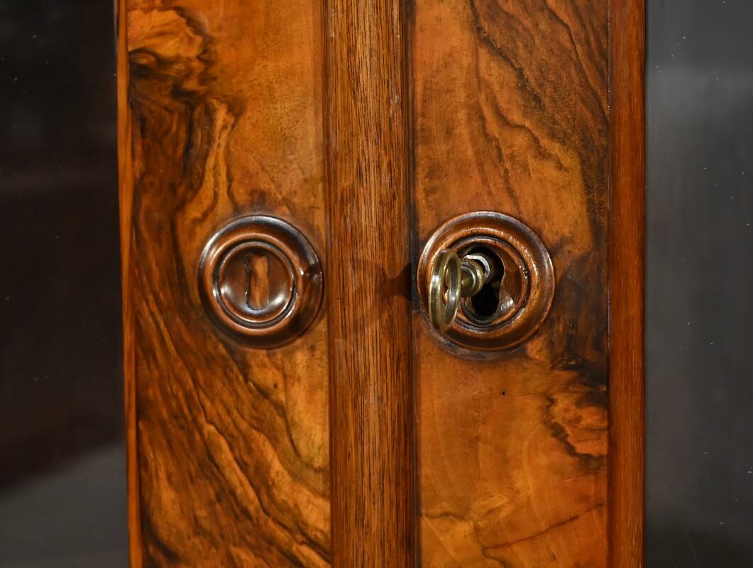 Burl Walnut Bookcase, Restoration Period – Early 19th Century