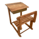 Bureau d’écolier en bois, rénové