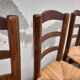 Série de 10 chaises paillé rustique anciennes