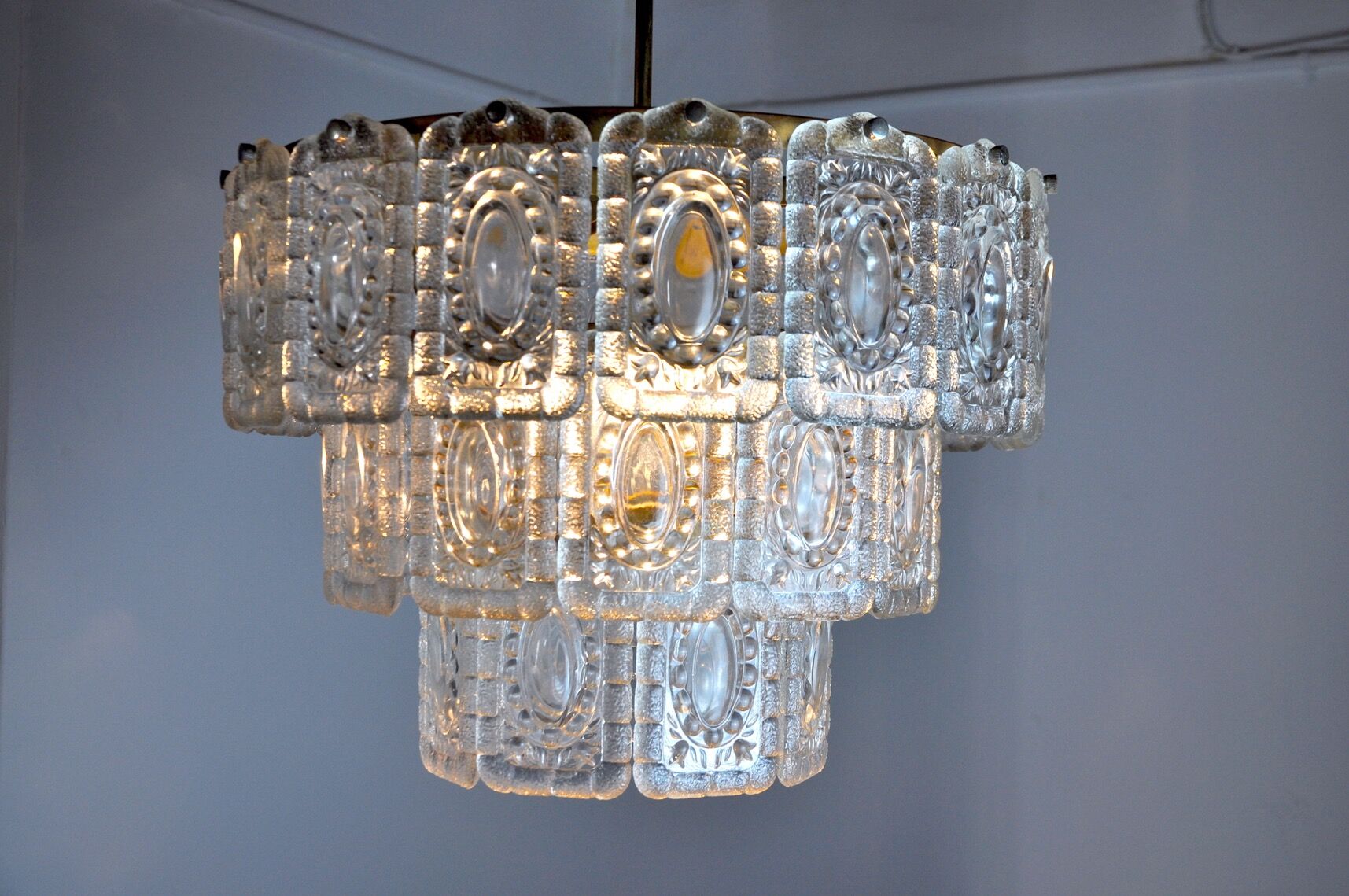 Kinkeldey chandelier, 3 levels, Germany, 1970
