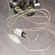 Vintage pressed molded glass lamp foot