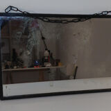 Miroir vintage en métal noir 34X28cm