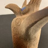 Ceramic owl atelier Palègre, France, 1970