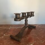 Brutalist candlestick 4 lights Charles Piguet