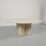 80s travertine coffee table