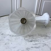 Art Deco wall lamp in molded glass and porcelain 30s