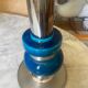 Lamp foot in ceramic and chrome 70s
