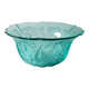 Bol à fruits en verre teal vintage : Pukeberg Suède, style mid-century modern