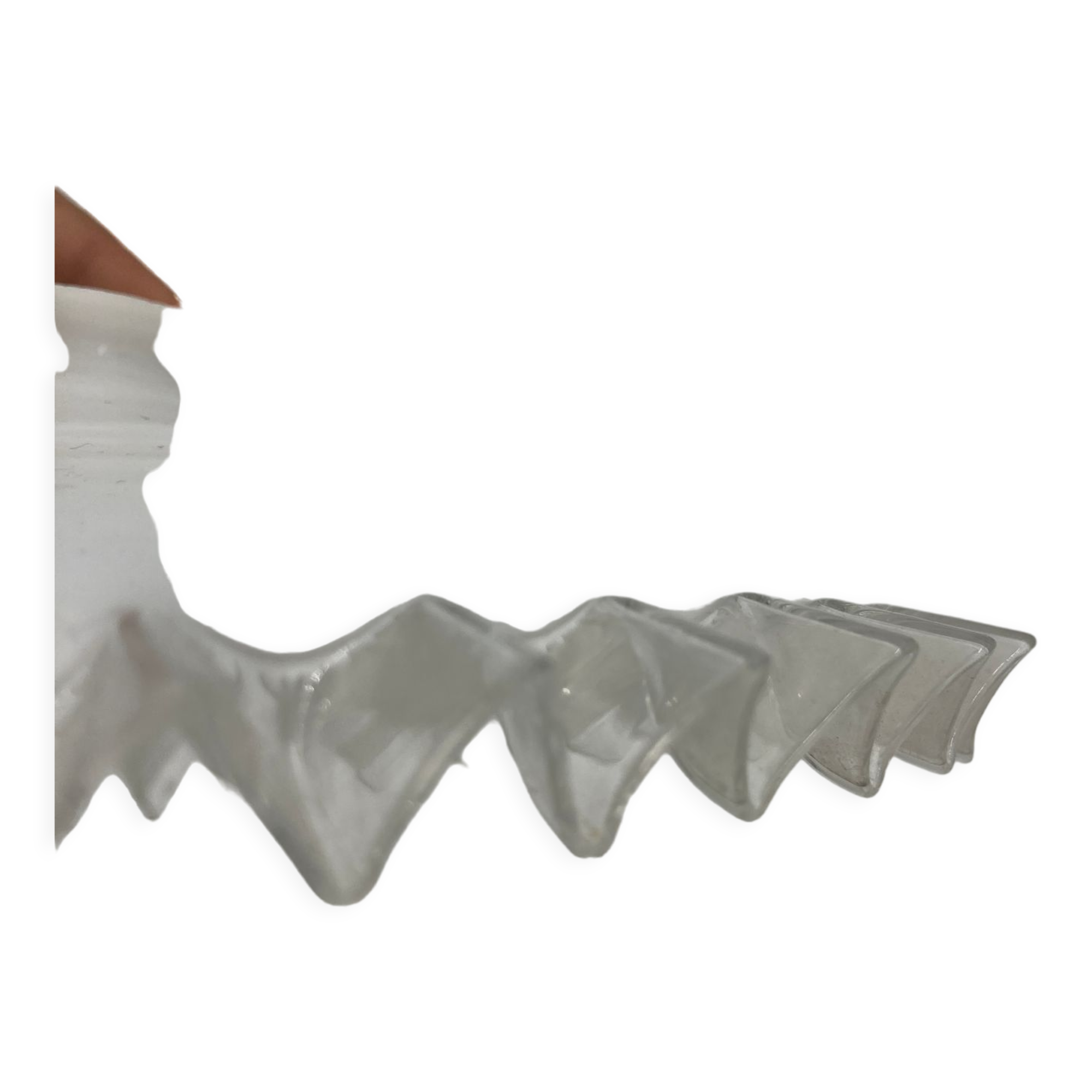 Corrugated opaline glass wafer