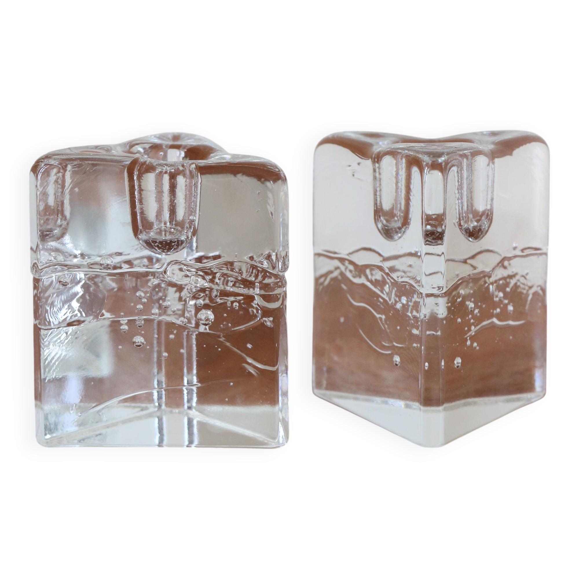 Pair of candlesticks Arkipelago, Timo Sarpaneva, Iittala, Finland.
