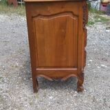 Commode 3 tiroirs noyer et laiton