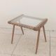 Footrest Georges Tigien, from the 60s. Light teak structure