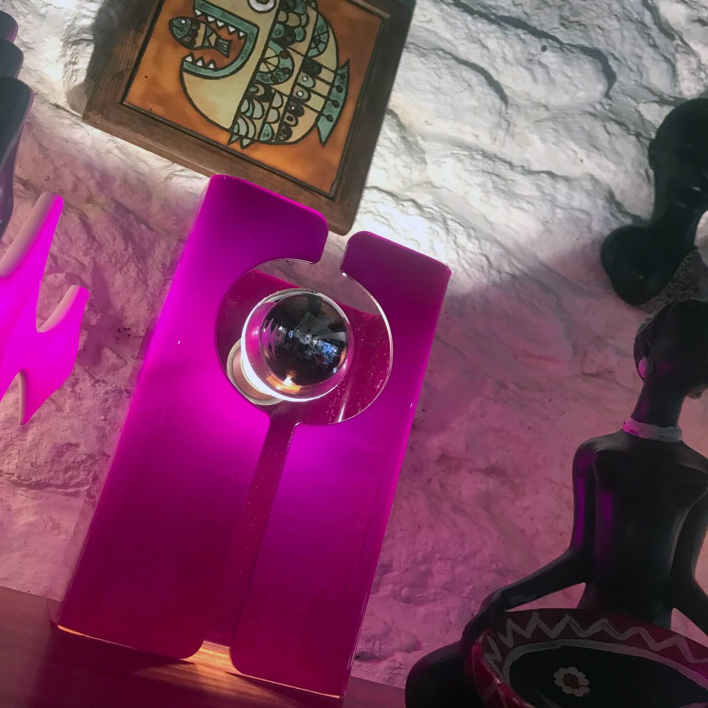 Vintage Table Lamp • V.Fuschia • Space Age • 1970