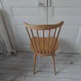 Vintage Scandinavian design chair in beech, waxed finish.
