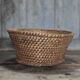 Old wicker basket, straw and bramble, woven basket, countryside, chal.