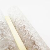 Pair of wall lamps in brass plated metal and glass by Doria Leuchten