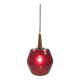 Mid century glass and teak pendant lamp, 1970s
