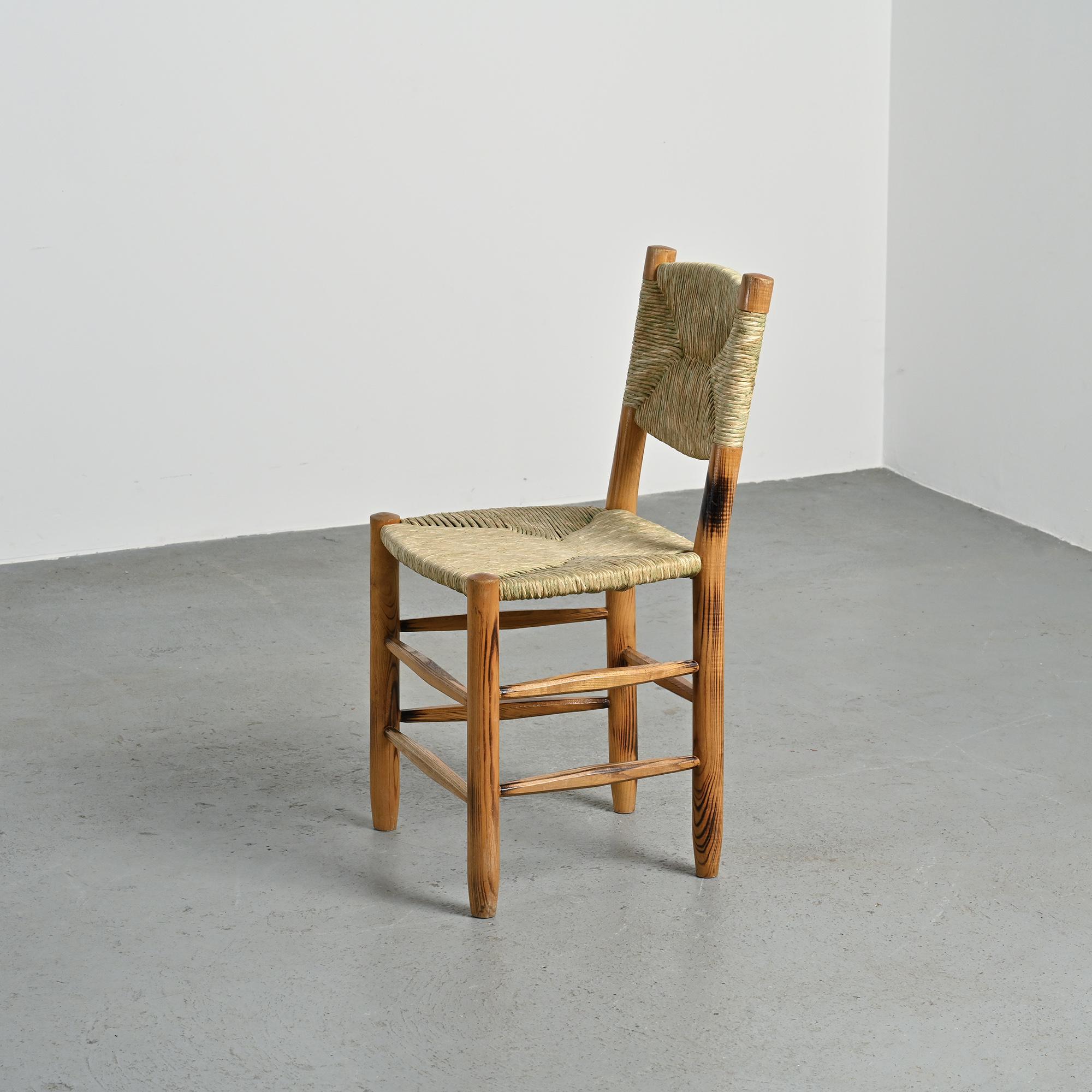 Set of 6 Bauche model chairs by Charlotte Perriand, circa 1960.