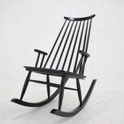 1960s Varjosen Puunjalostus Beech Rocking Chair, Finland