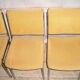 Set of 4 chrome metal chairs and 1970 fabric