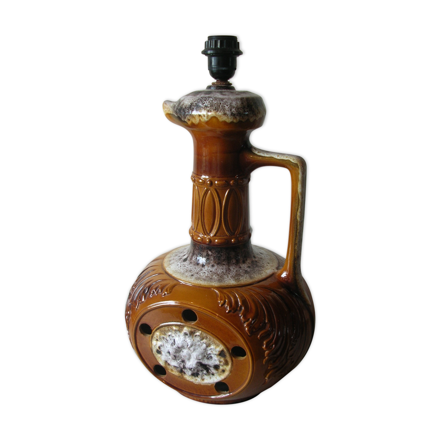 Floor lamp foot 2 burners 1970