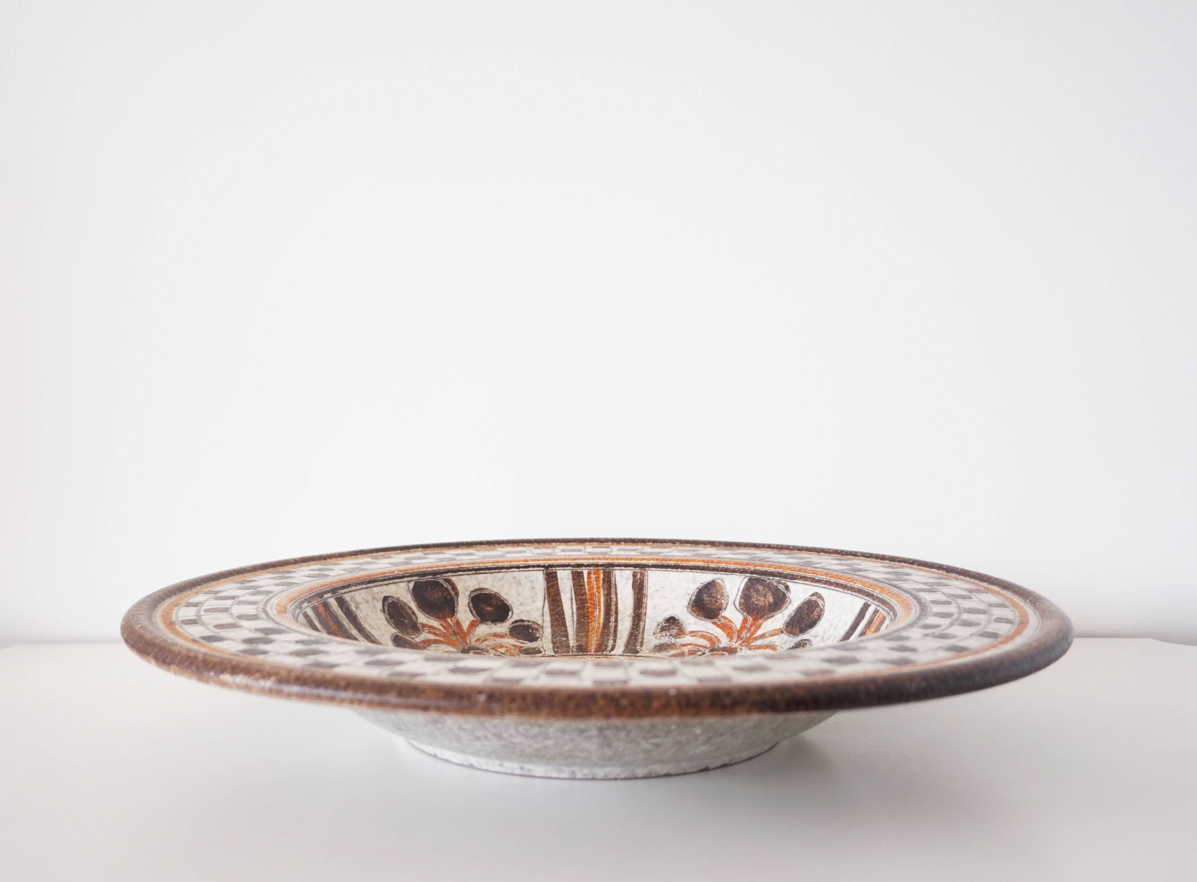 Large Italica ARS ceramic dish Italy 1960