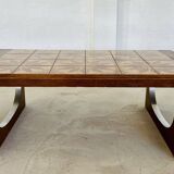 Table basse danoise en teck et céramique, années 1960