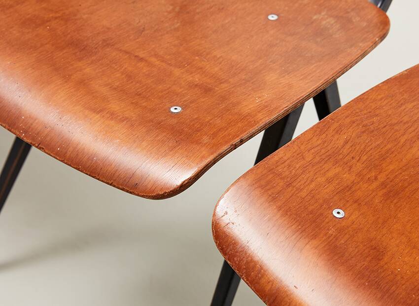 Friso Kramer Set of 4 Result chairs for Ahrend de Cirkel 1958