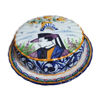 Henriot Quimper Butter Dish