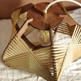 Lampe camel tissée à poser