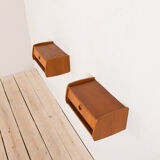 Pair of teak scandinavian nightstands