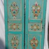 Pair of old painted wooden doors