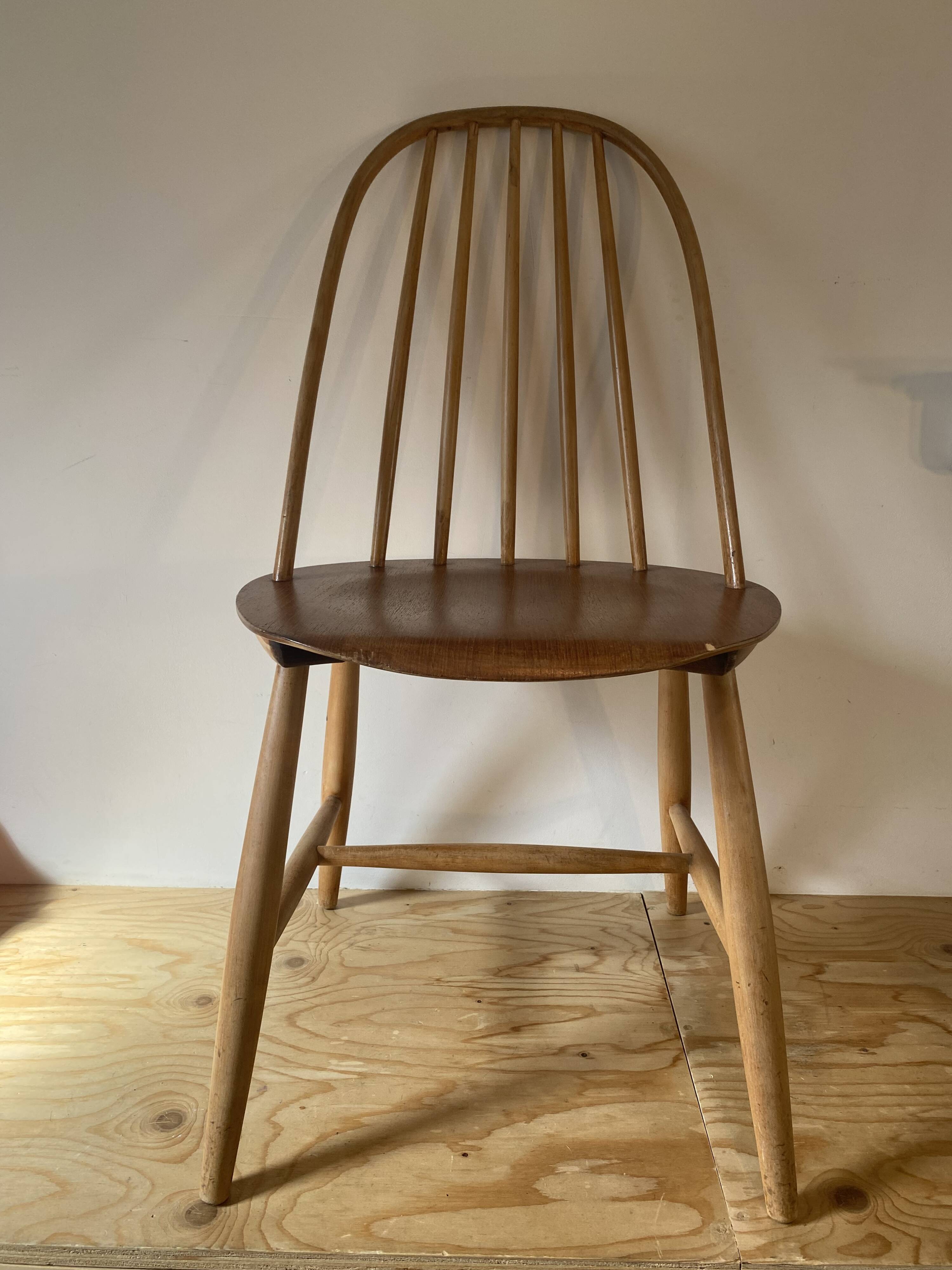 Pair of Scandinavian chairs - Hagafors Mod.16 - molded teak & ash