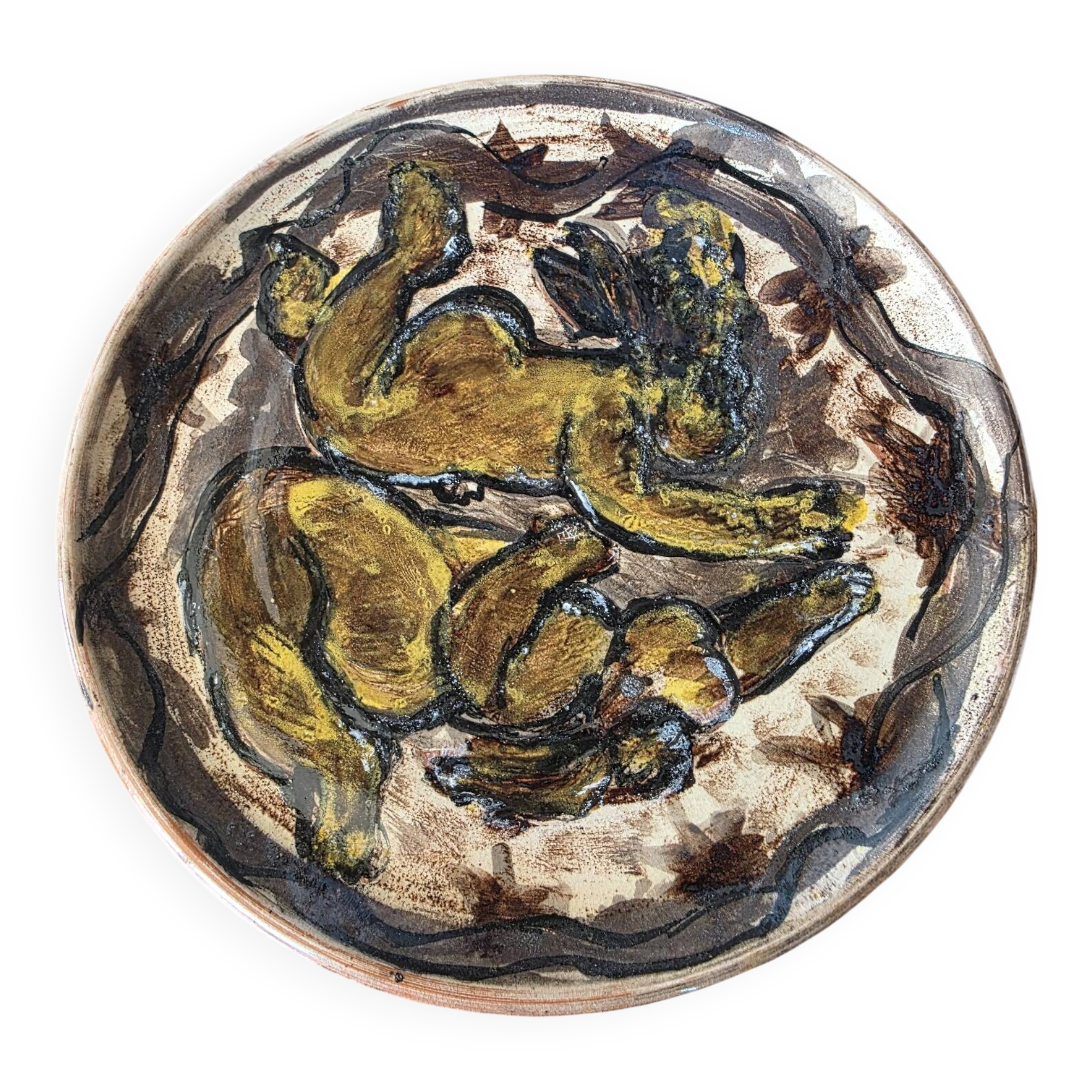 Wall plate in ceramic Vallauris – Léa Donat Picasso Madoura spirit