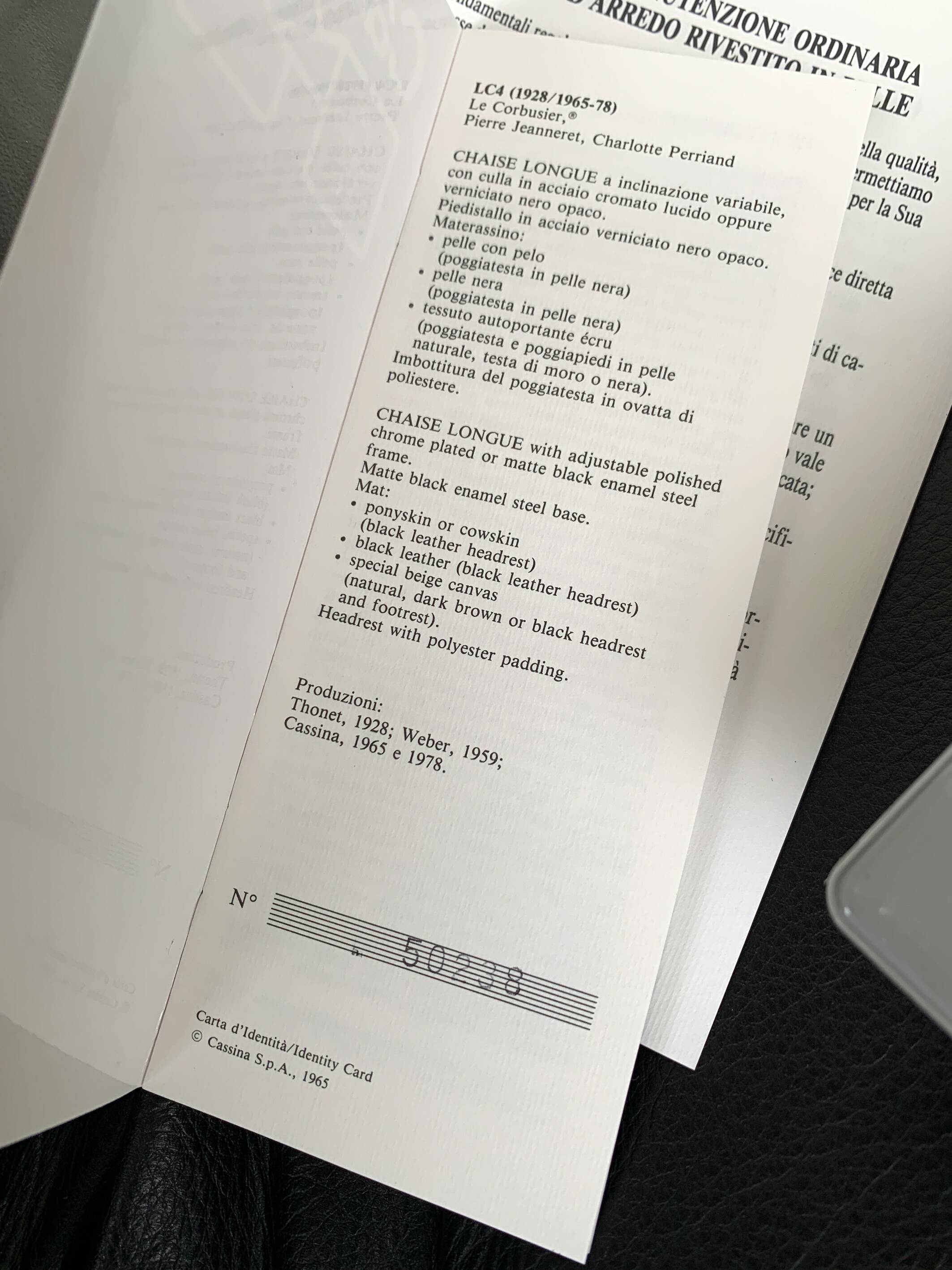LC4 Cassina Chaise Lounge Vintage Black Leather, Perriand, Le Corbusier and Jeanneret