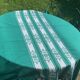 Nappe Helena Biarritz, made in france, linge basque, verte avec des broderies blanche, Vintage