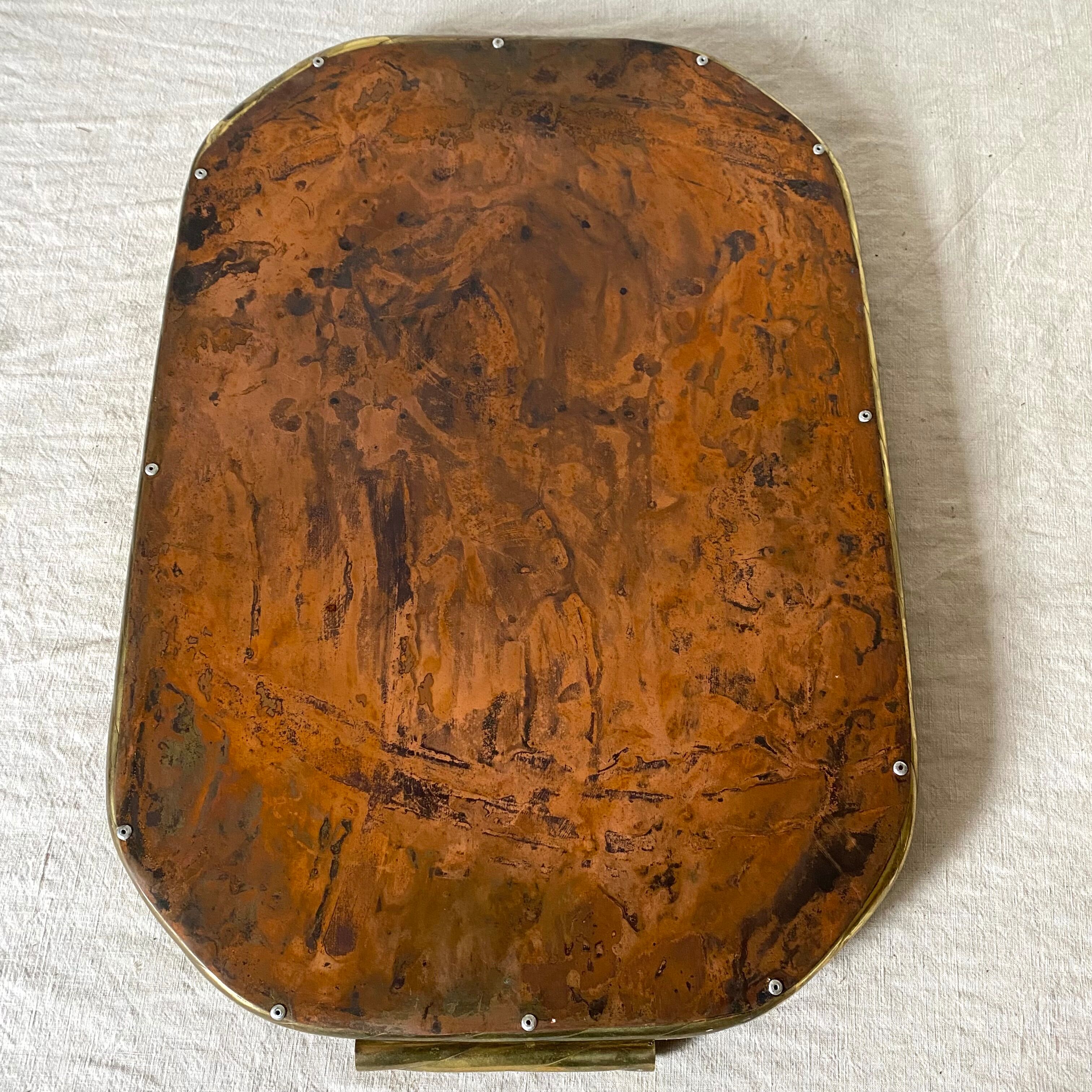 Old copper and brass top