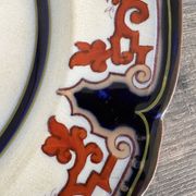 Antique plate in earthenware - English Imari style