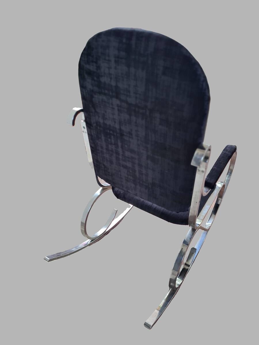Italian Chrome Rocking Chairs