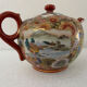 Teapot Satsuma porcelain polychrome décor signed Koshida around 1920