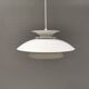 White hanging lamp from the 1980s, produced by Form-Light Denmark.