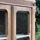 Armoire parisienne vitrée en bois brut, 1940