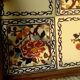Wooden top and faience of gien decoration peony
