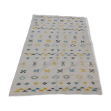 Tapis blanc bleu et jaune 130x203cm
