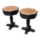 Pedestal bedside tables