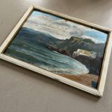 Oil on cardboard signed, dated 1904.