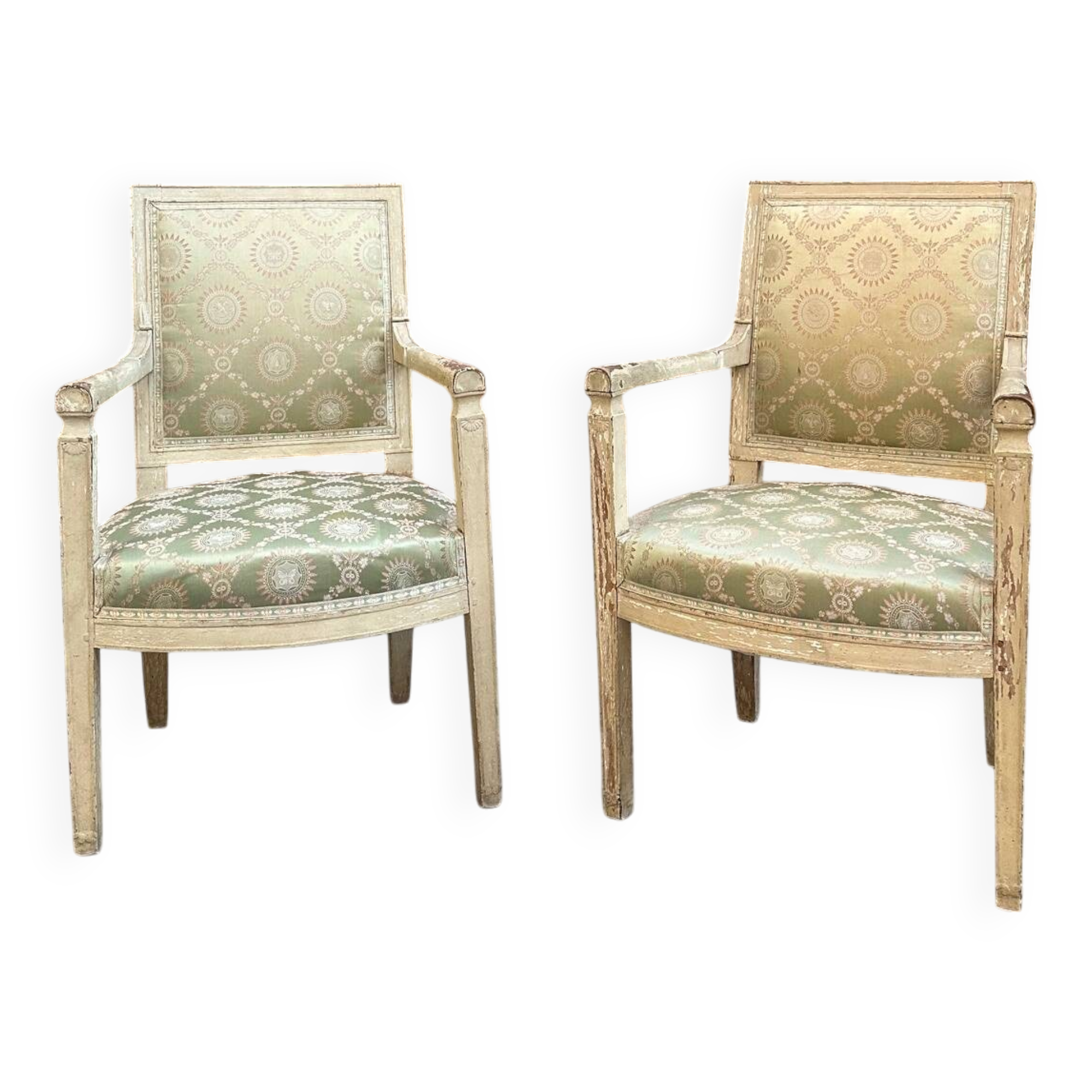 Paire de Fauteuils de Style DIRECTOIRE Début XIXème