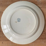 Old round dish Terre de Fer Debray, Guadeloupe service